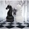 Ceramic Black and White Knight Chess Piece Salt and Pepper Shakers, Home Decor